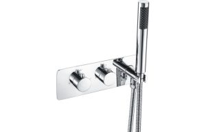 Dara Thermostatic Two Outlet Shower Valve with Handset