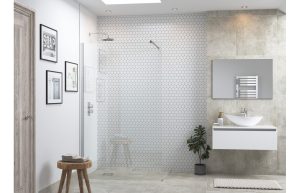 Pearl 1200mm Wetroom Panel & Support Bar