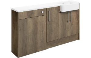 Series 1542mm Basin  WC & 1 Door Unit Pack (LH) - Nebraska Oak