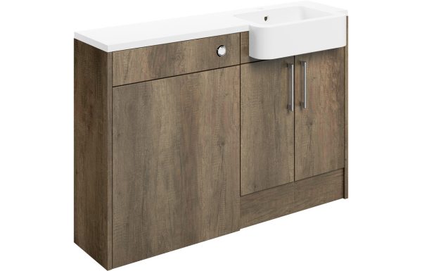 Series 1242mm Basin & WC Unit Pack (LH) - Nebraska Oak