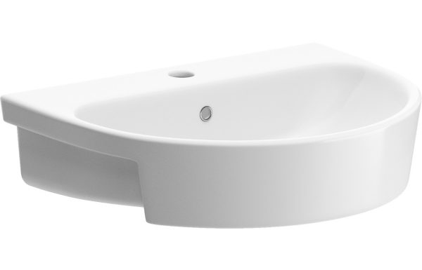 Quantro 555x435mm 1TH Semi Recessed Basin