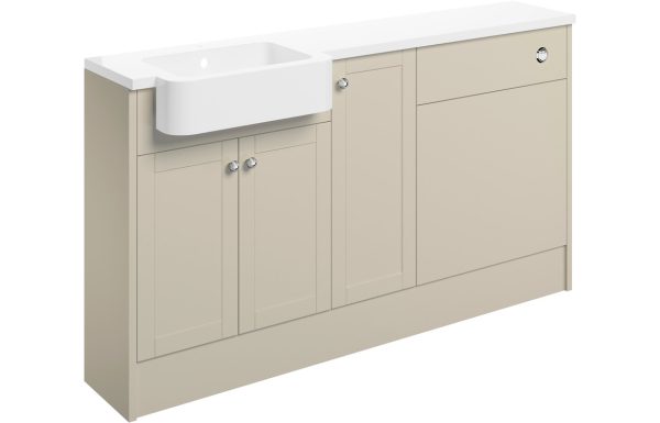 Aria 1542mm Basin  WC & 1 Door Unit Pack (RH) - Matt Latte