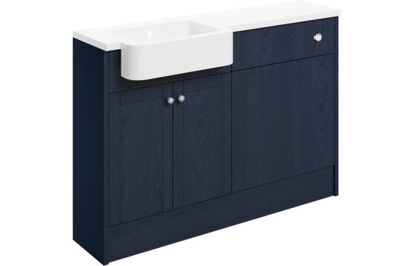 Aria 1242mm Basin & WC Unit Pack (RH) - Indigo Ash