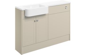 Aria 1242mm Basin & WC Unit Pack (RH) - Matt Latte