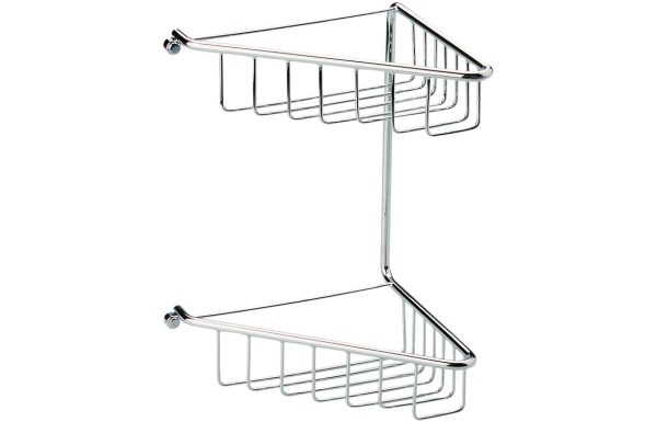 Sara 2-Tier Corner Shower Caddy - Chrome