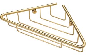 Sara 1-Tier Corner Shower Storage - Brushed Brass