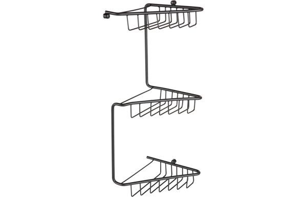 Sara 3-Tier Corner Shower Storage - Black