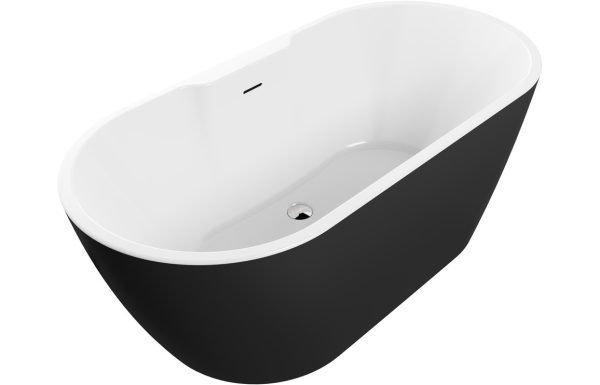 Aimee Freestanding 1655x745x580mm 0TH Bath - Black