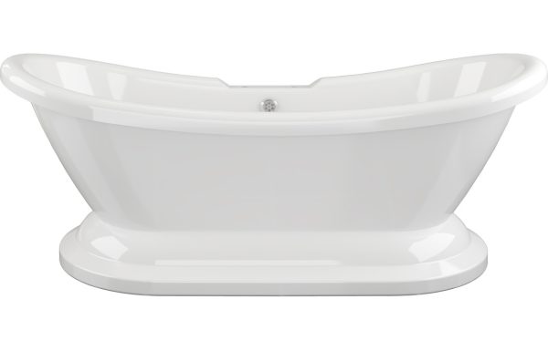 Joelle Freestanding 1760x700x720mm 2TH Bath w/Base - White