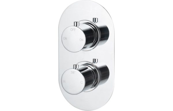 Neptune Thermostatic Two Outlet Twin Shower Valve