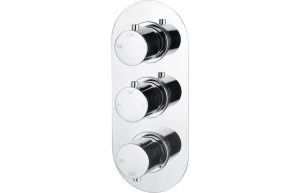 Neptune Thermostatic Two Outlet Triple Shower Valve