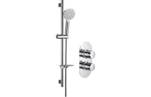 Neptune Shower Pack One - Single Outlet Twin Shower Valve with Riser Kit