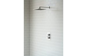 Leo Shower Pack Two - Single Outlet Twin Shower Valve with Overhead