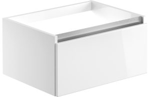 Cara 600mm 1 Drawer Wall Hung Basin Unit (No Top) - White Gloss