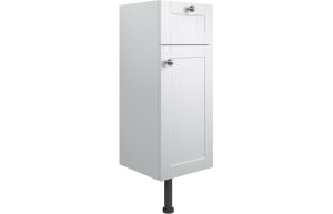 Aria 300mm 1 Drawer  1 Door Base Unit - Satin White Ash