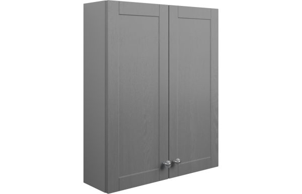 Aria 600mm 2 Door Wall Unit - Grey Ash