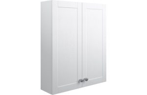 Aria 600mm 2 Door Wall Unit - Satin White Ash