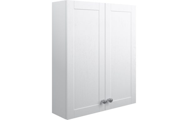 Aria 600mm 2 Door Wall Unit - Satin White Ash