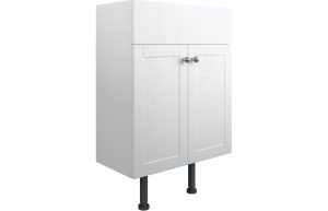 Aria 500mm 2 Door Basin Unit - Satin White Ash