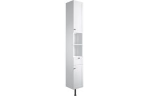 Aria 300mm 2 Door Tall Unit - Satin White Ash