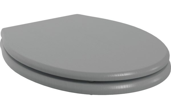 Halton Soft Close Wood Effect Toilet Seat - Grey Ash