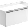 Cara 800mm 1 Drawer Wall Hung Basin Unit (No Top) - White Gloss