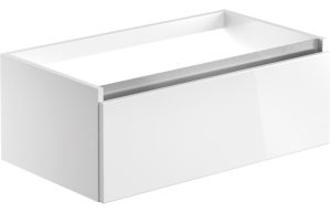 Cara 800mm 1 Drawer Wall Hung Basin Unit (No Top) - White Gloss