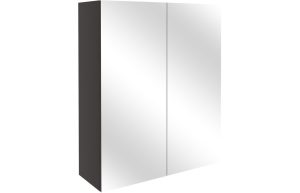 Series 600mm Mirrored Unit - Matt Graphite Grey