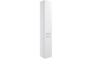 Script 350mm Floor Standing 2 Door Tall Unit - White Gloss