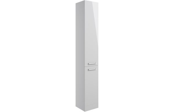 Script 350mm Floor Standing 2 Door Tall Unit - Grey Gloss