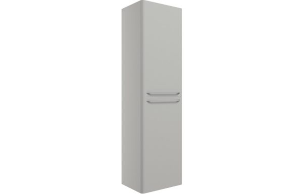 Sleek 454mm Wall Hung 2 Door Tall Unit - Grey Gloss