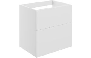 Elegance 590mm Wall Hung 2 Drawer Basin Unit (No Top) - Matt White