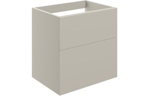 Elegance 590mm Wall Hung 2 Drawer Basin Unit (No Top) - Matt Latte