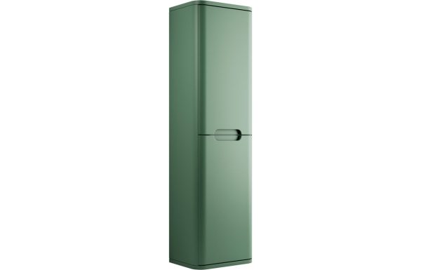 Iona 350mm 2 Door Wall Hung Tall Unit - Matt Sage Green