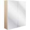 Ridge 600mm 2 Door Mirrored Wall Unit - Matt White