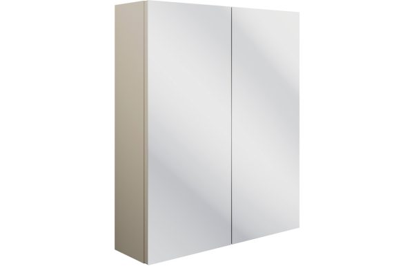 Aria 600mm 2 Door Mirrored Wall Unit - Matt Latte