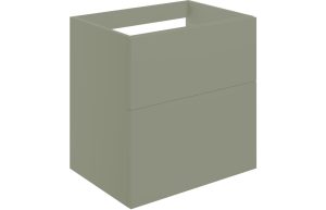 Elegance 590mm Wall Hung 2 Drawer Basin Unit (No Top) - Matt Olive Green