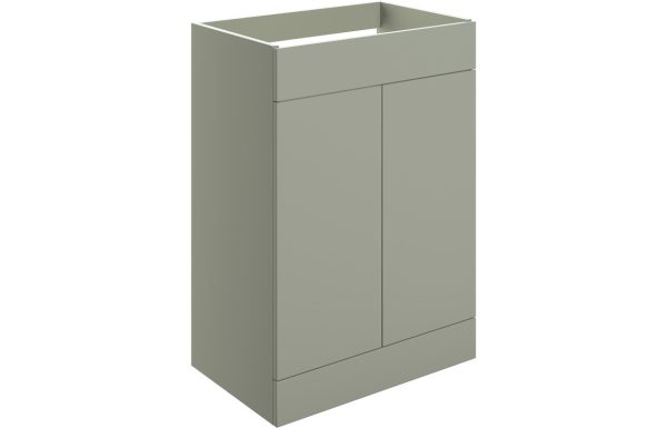 Elegance 590mm Floor Standing 2 Door Basin Unit (No Top) - Matt Olive Green