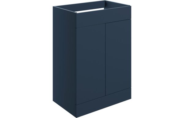 Elegance 590mm Floor Standing 2 Door Basin Unit (No Top) - Matt Deep Blue