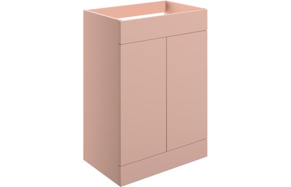 Elegance 590mm Floor Standing 2 Door Basin Unit (No Top) - Matt Antique Rose