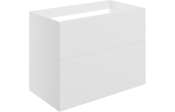 Elegance 790mm Wall Hung 2 Drawer Basin Unit (No Top) - Matt White