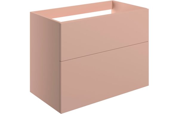 Elegance 790mm Wall Hung 2 Drawer Basin Unit (No Top) - Matt Antique Rose