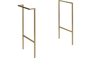 Elegance Optional Frame with Integrated Towel Rail - Brushed Brass