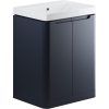 Iona 600mm 2 Door Floor Standing Basin Unit - Matt Indigo
