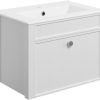 Halton 605mm Wall Unit (exc. Basin) - Satin White Ash