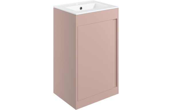 Nature 510mm Floor Standing Unit Inc. Basin - Matt Antique Rose