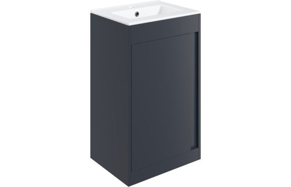 Nature 510mm Floor Standing Unit Inc. Basin - Matt Indigo Blue