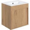 Nature 510mm Wall Hung Unit Inc. Basin - Seville Oak