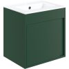 Nature 510mm Wall Hung Unit Inc. Basin - Matt Conifer Green