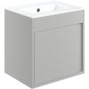 Nature 510mm Wall Hung Unit Inc. Basin - Matt Light Grey
